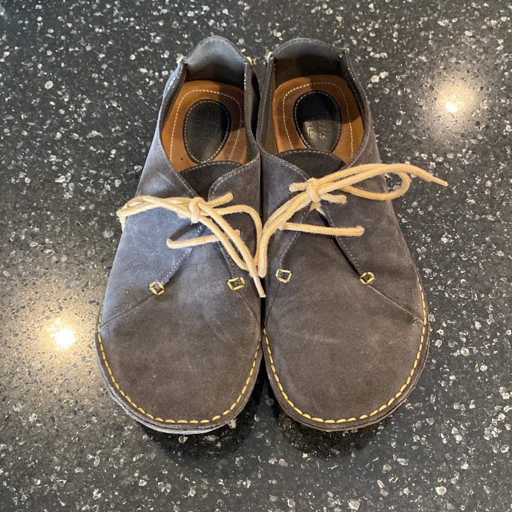Clarks Janey Mae Navy Suade Oxford Size 10